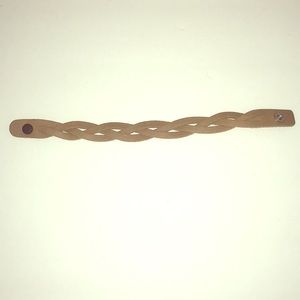 Leather hand maid braided bracelet